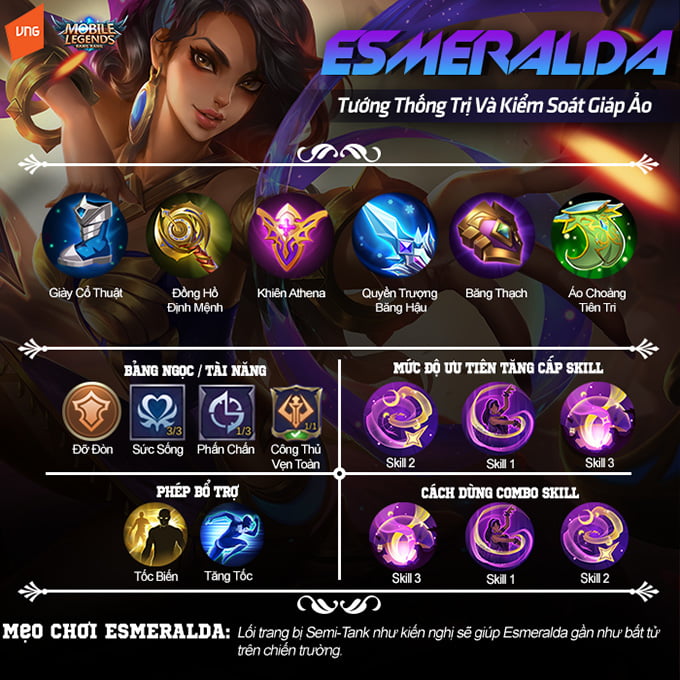Hướng dẫn chơi Esmeralda: Thống trị và kiểm soát giáp ảo