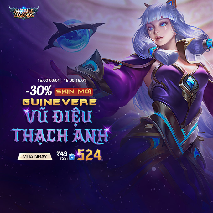 Giá bán skin Guinevere Vũ Điệu Thạch Anh game Mobile Legends: Bang Bang VNG