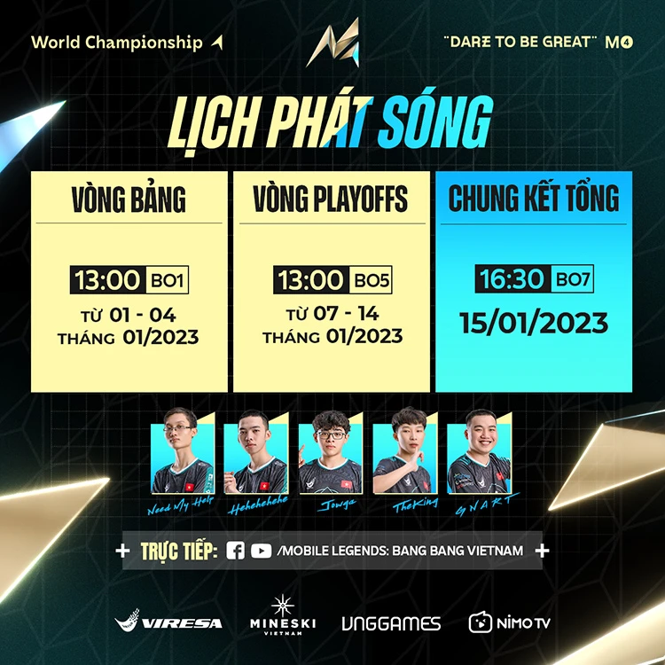 Lịch phát sóng M4 World Championship tiếng Việt